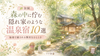 🍃【全国】森の中に佇む隠れ家のような温泉宿10選｜秘湯で癒される贅沢なひととき