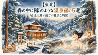 🍂【東北】森に佇む、ひっそり隠れ家温泉宿5選♨秘境の湯で心ほどける贅沢な時間