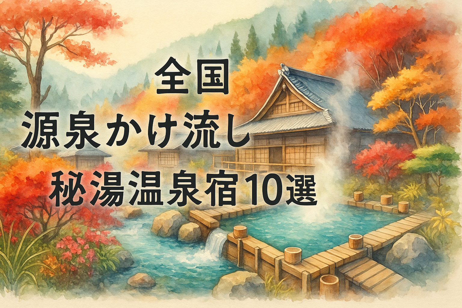 【全国】源泉かけ流し・秘湯の温泉宿10選｜本物の湯で心と体を整える旅へ【2025年版】｜フク旅