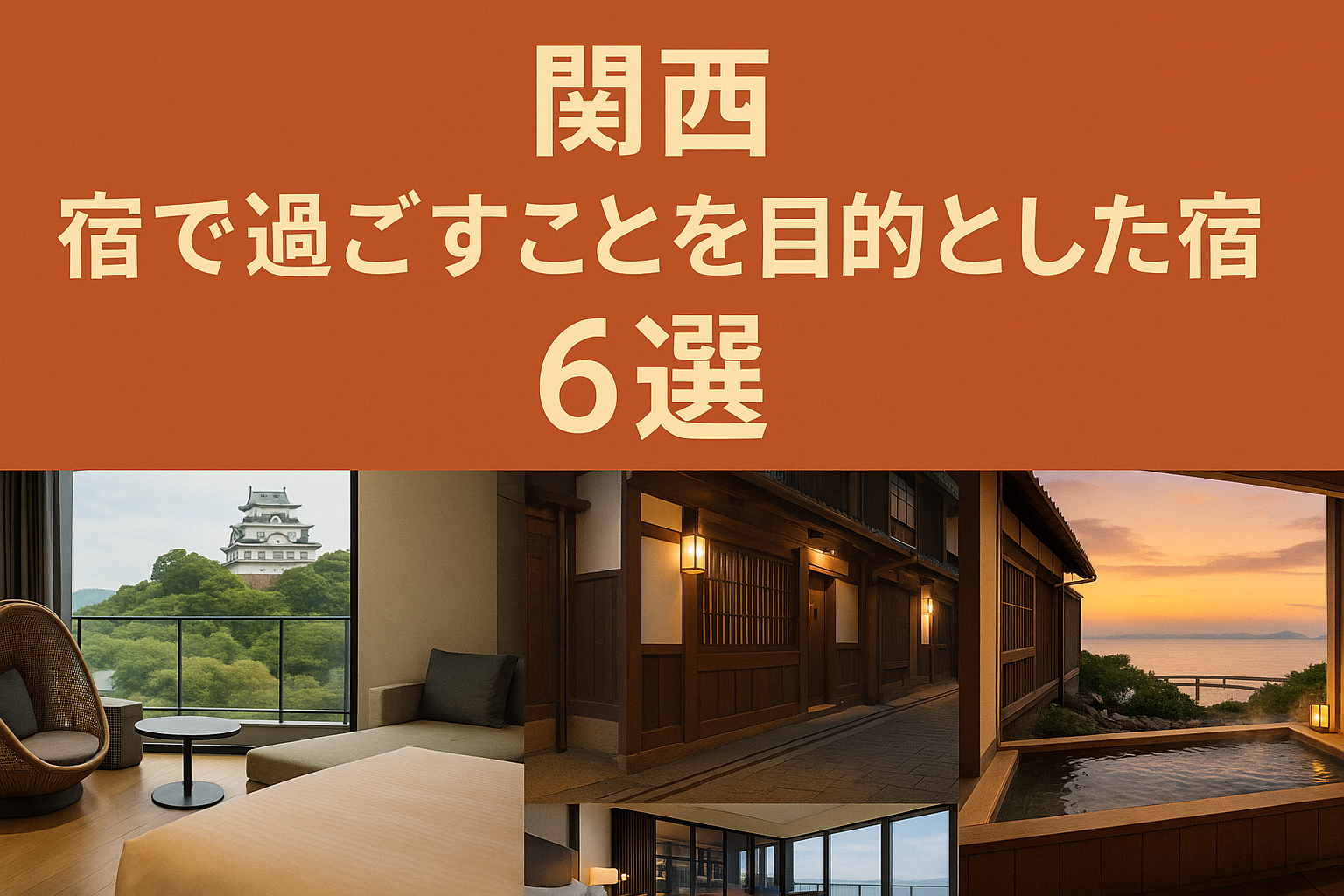 🌿【関西】“宿そのものが旅の目的”になる宿6選|ただ過ごすだけで癒される贅沢ステイ