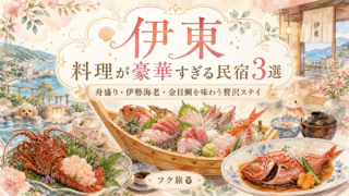 🦐【伊東】料理が豪華すぎる民宿3選｜舟盛り・伊勢海老・金目鯛を味わう贅沢ステイ　
