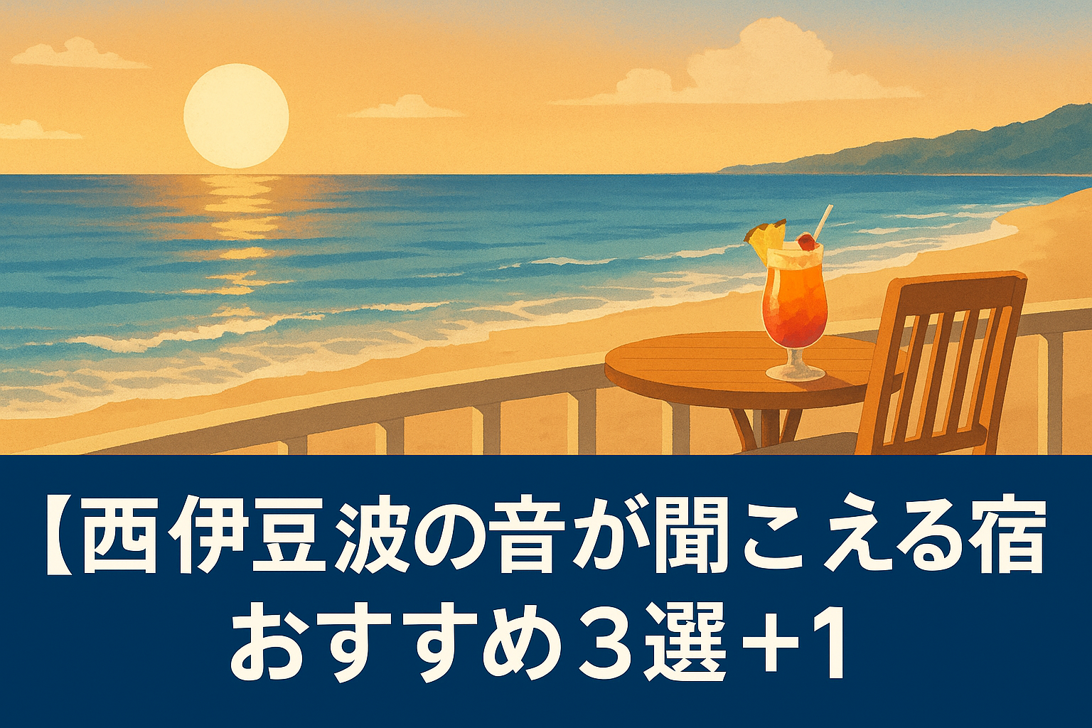 🌊【西伊豆】波の音が聞こえる宿おすすめ3選+1|夕陽と海風に包まれる癒しステイ