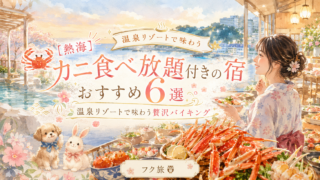 🦀【熱海】カニ食べ放題付きの宿おすすめ6選｜温泉リゾートで味わう贅沢バイキング