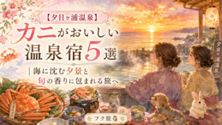 🌅【夕日ヶ浦温泉】カニがおいしい温泉宿５選｜海に沈む夕景と旬の香りに包まれる旅へ