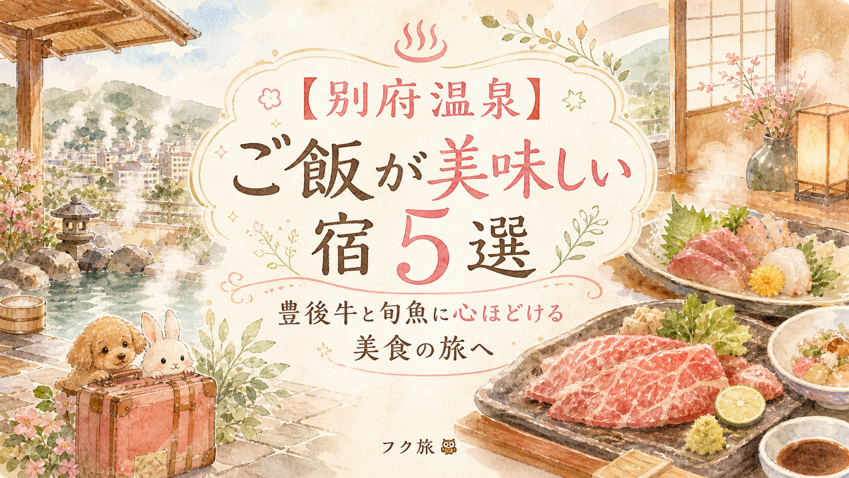 ♨️ 【別府温泉】ご飯が美味しい宿5選｜豊後牛と旬魚に心ほどける美食の旅へ