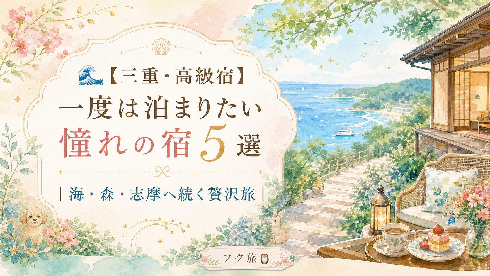 🌊【三重・高級宿】一度は泊まりたい憧れの宿５選｜海・森・志摩へ続く贅沢旅