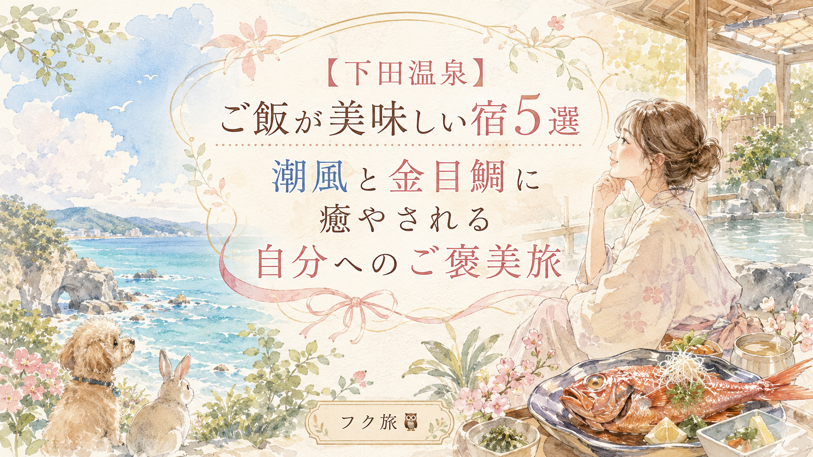 🌊【下田温泉】ご飯が美味しい宿5選｜潮風と金目鯛に癒やされる自分へのご褒美旅