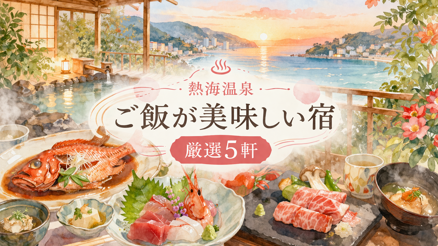 🍽️ 【熱海温泉】ご飯が美味しい宿 厳選5軒｜潮騒と湯気に包まれて味わう至福のご褒美時間