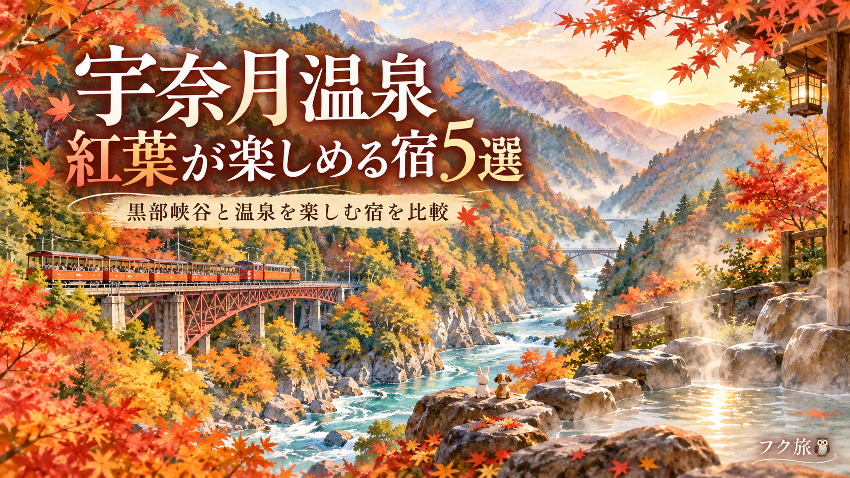【宇奈月温泉】紅葉が楽しめる宿5選｜黒部峡谷と温泉に心ほどける秋旅🍁